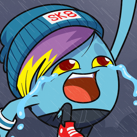 Rain Skateboarding GIF by bad egg co