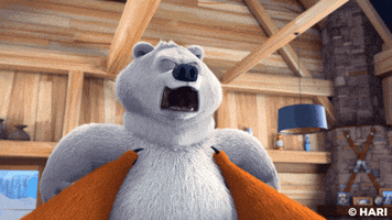 Polar Bear Hug GIF by Grizzy and the Lemmings