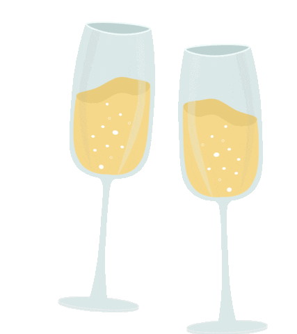 Cheers Champagne Sticker