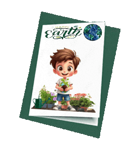 Boys Girls Earth Day Sticker