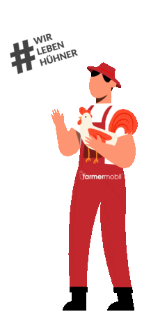 Chicken Sticker by farmermobil