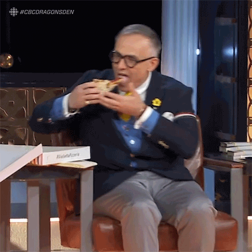 Dragons Den Eating GIF by CBC