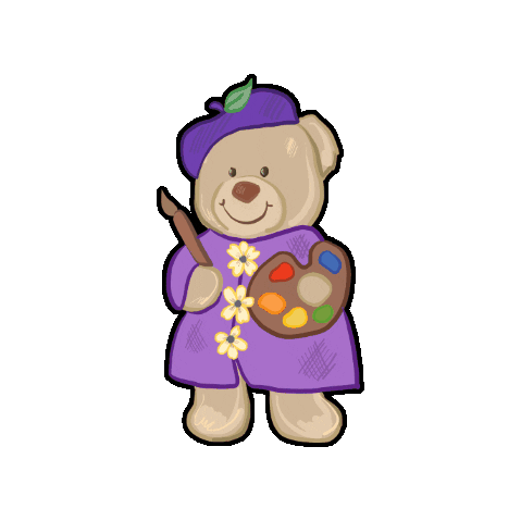 Teddy Bear Art Sticker by HexLabs