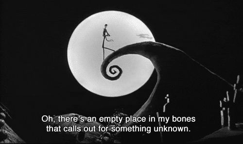the nightmare before christmas empty place GIF