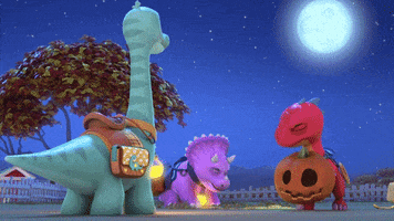 Happy Trick Or Treat GIF by Dino Ranch