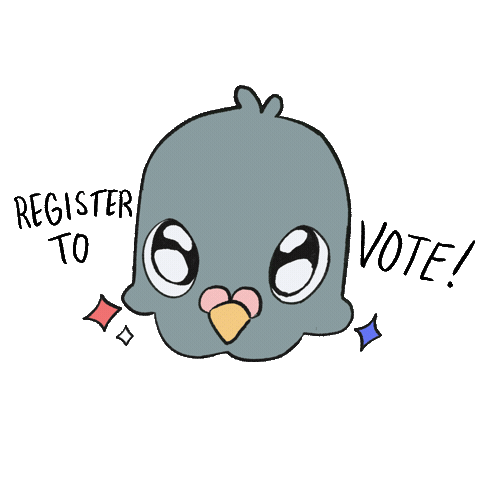 Register To Vote United States Sticker by mishipiku