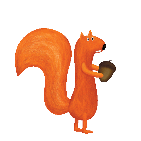 Squirrel Nut Sticker by Beskidzkie
