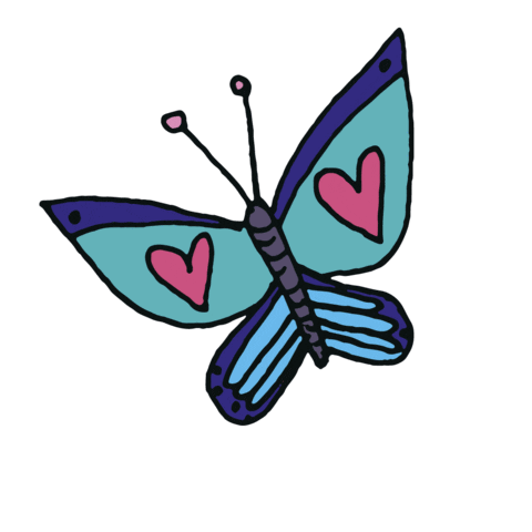 Heart Butterfly Sticker by Bestival