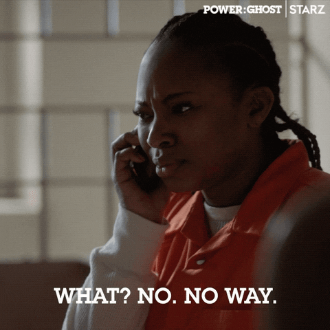 No Way Reaction GIF by Power Book II: Ghost