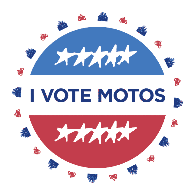 Vote Motos Sticker by Motoveli Motorcycle Zine