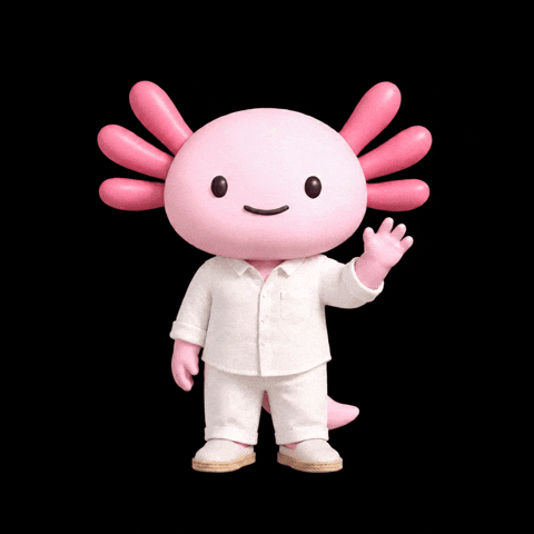 Pink Axolotl GIF by Hello Axel
