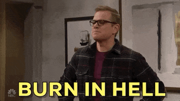 matt damon burn in hell GIF by Saturday Night Live