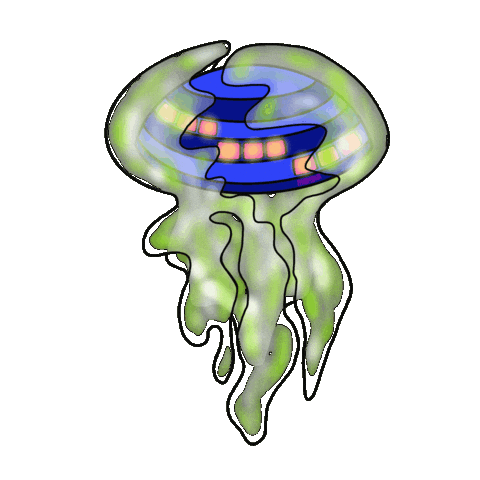 Planet Ufo Sticker by ANOMONA