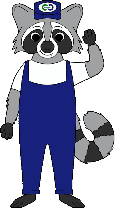 Blue Earth Raccoon Sticker by Breakfast Lunch & Dinner