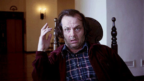 Image result for jack nicholson the shining gif