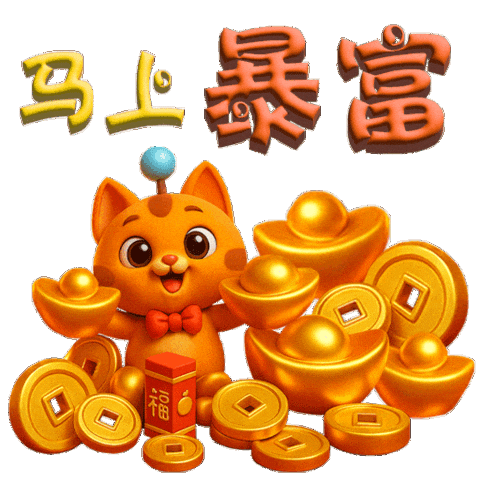 Gold Horse Sticker by BerjayaTimesSquare