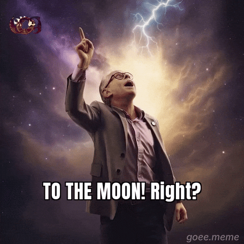 To The Moon Hopes GIF by Goeememe