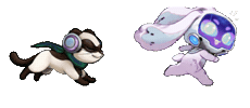 Bunny Running Sticker by KPR