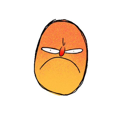 Angry Orange Sticker