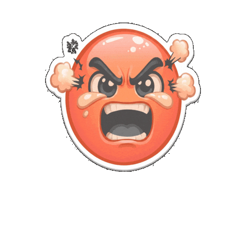 Angry Sticker Sticker by Flowpio