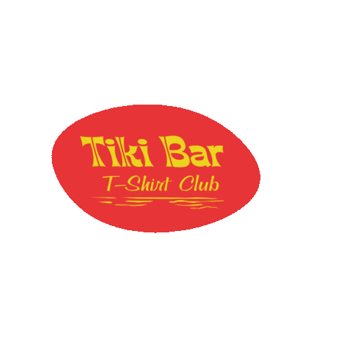Tiki Bar T-Shirt Club Sticker