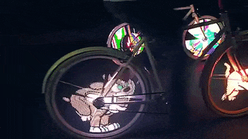 bike wheel lights GIF by Electric Cyclery