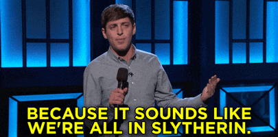 alex edelman sounds like were all in slytherin GIF by Team Coco