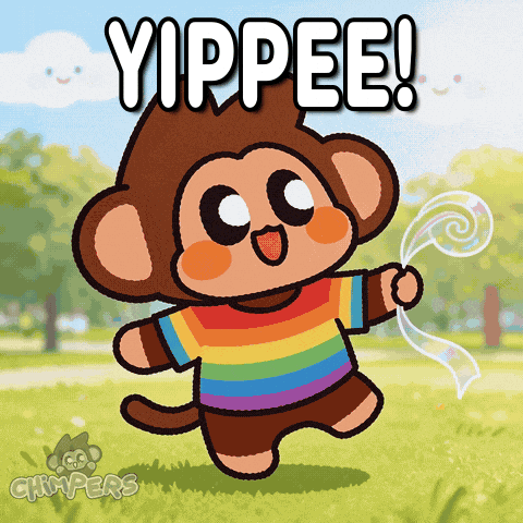 Celebrate Yahoo GIF by Chimpers