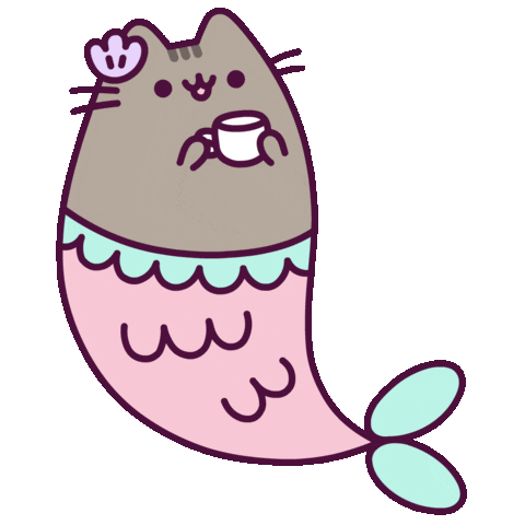 mermaid pusheen cat