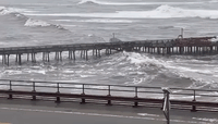 Pier and Wharf Damaged as Storm Batters California's Central Coast