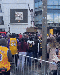 Kobe Bryant Statue in Downtown Los Angeles Draws 'Hundreds' After Unveiling