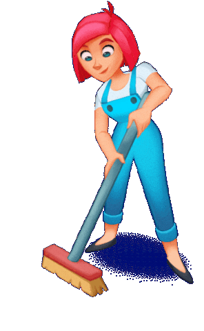 Working Clean House Sticker by loveandpies