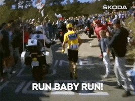 Running Away Tour De France GIF by Škoda Global