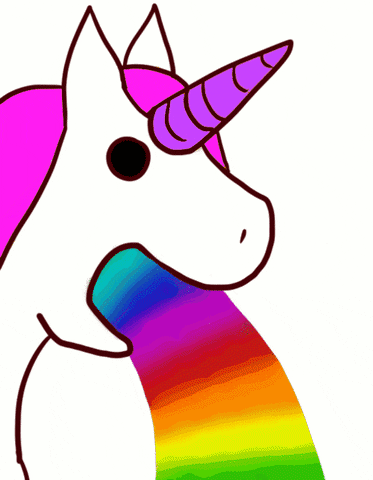 unicorn pooping rainbows