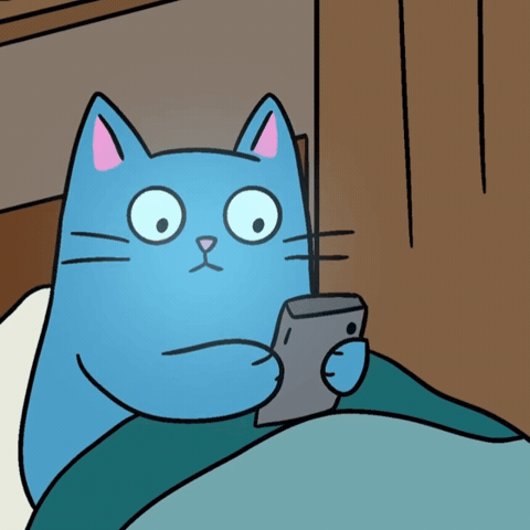 Glow Blue Cat GIF