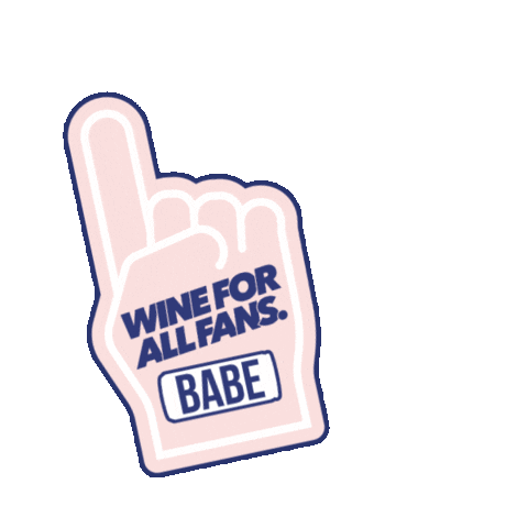 Football Fan Wine Sticker by BABE Wines