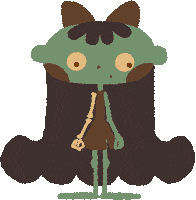 Creepy Cute Girl Sticker