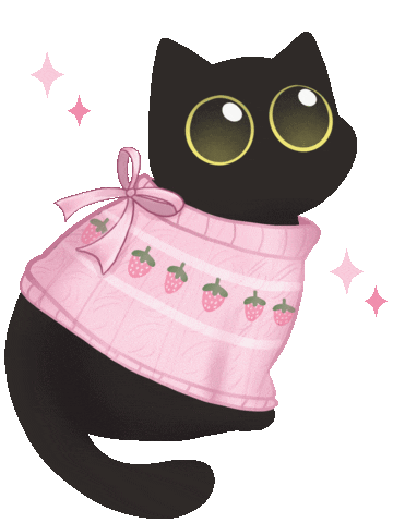 Black Cat Christmas Sticker