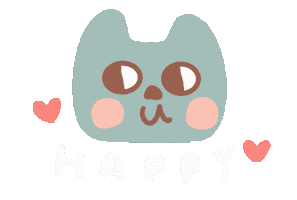 Happy Cat Sticker by Poca Poca Studio