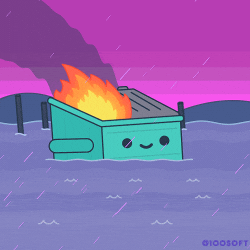 Giphy - This Is Fine GIF by 100% Soft