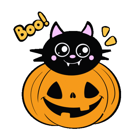 Trick Or Treat Cat Sticker