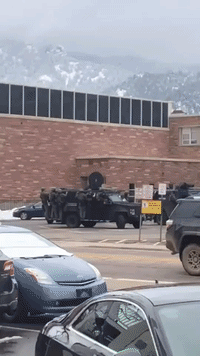 SWAT Team Assembles Outside Boulder High School in Colorado Following Supermarket Shooting