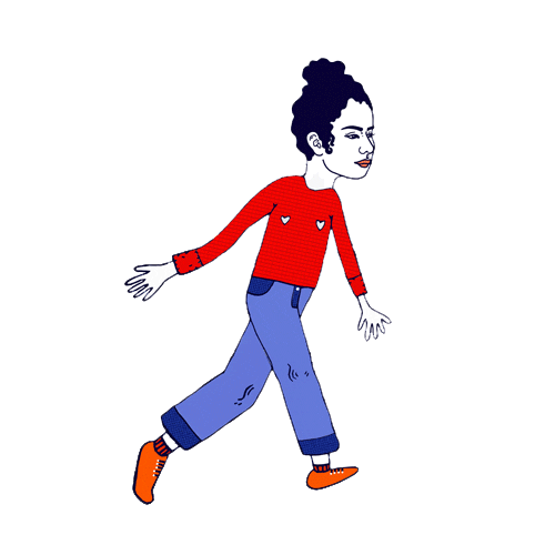 Marcher Avancer Sticker