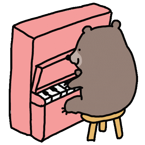 くま 音楽 Sticker