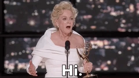 Emmy Awards Awkward Hi GIF