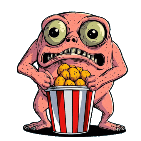 Hungry Nom Nom Sticker by Glooberts