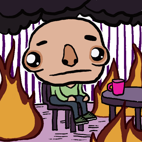 This Is Fine On Fire GIF