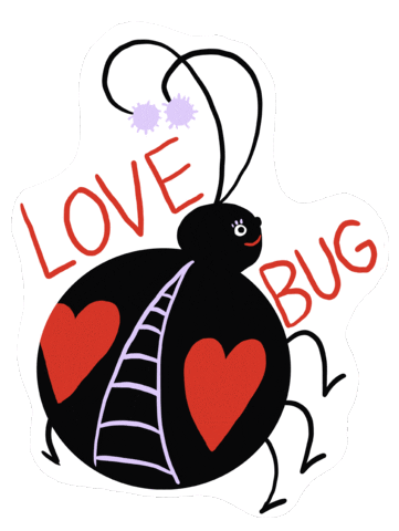 Love Bug Heart Sticker by rhonturn