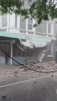 Victoria Earthquake Leaves Bricks Strewn Across Melbourne Street