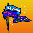 Nevada All Out for Abortion Rights flag